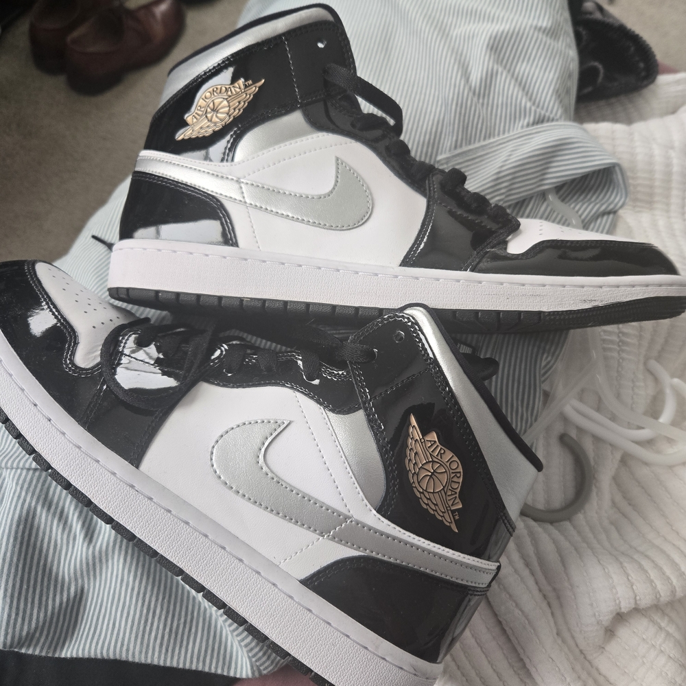Jordan Black and White Athletic Shoes